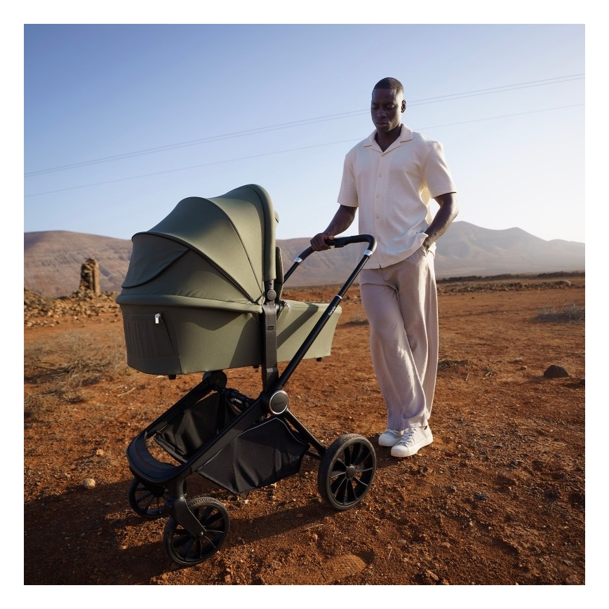 Lionelo - Kombi-Kinderwagen 2-in-1 MIKA PLUS Olivgrün