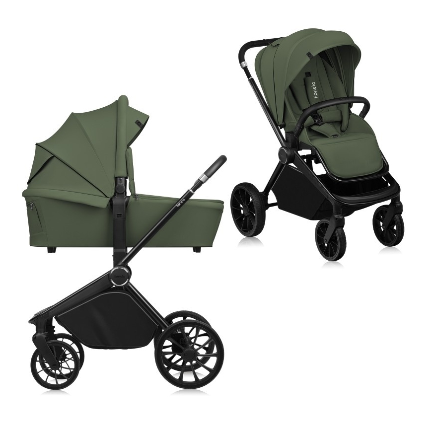 Lionelo - Kombi-Kinderwagen 2-in-1 MIKA PLUS Olivgrün