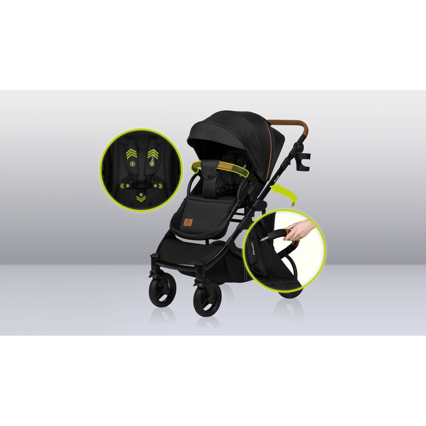 Lionelo - Kombi-Kinderwagen 3-in-1 MARI TOUR Black Onyx