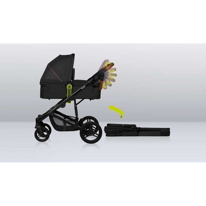 Lionelo - Kombi-Kinderwagen 3-in-1 MARI TOUR Black Onyx