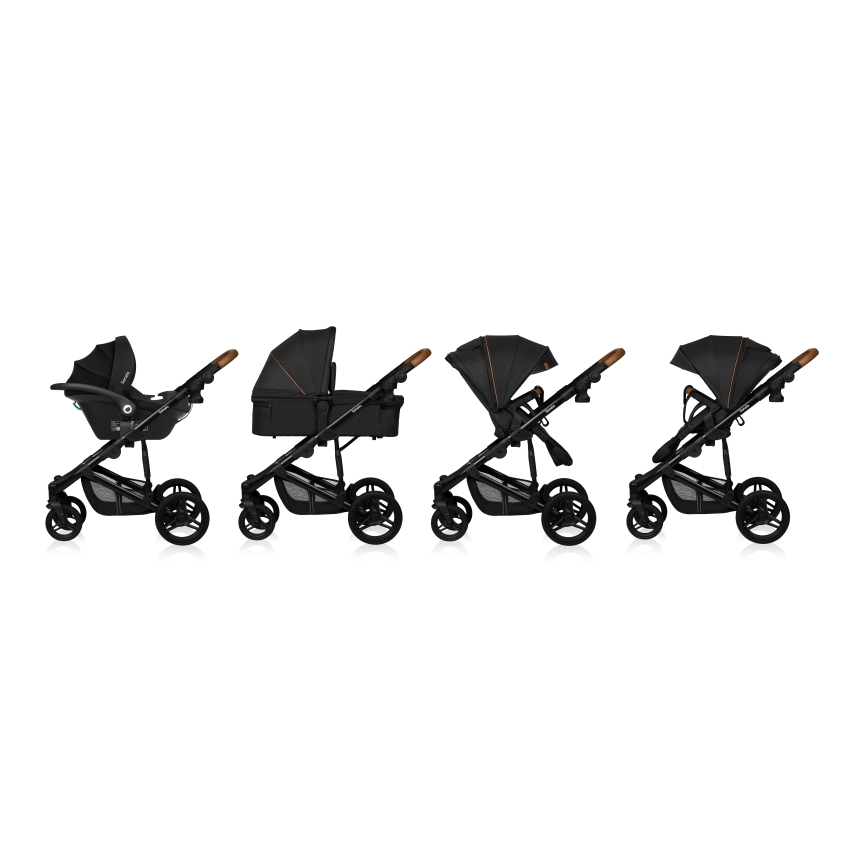 Lionelo - Kombi-Kinderwagen 3-in-1 MARI TOUR Black Onyx