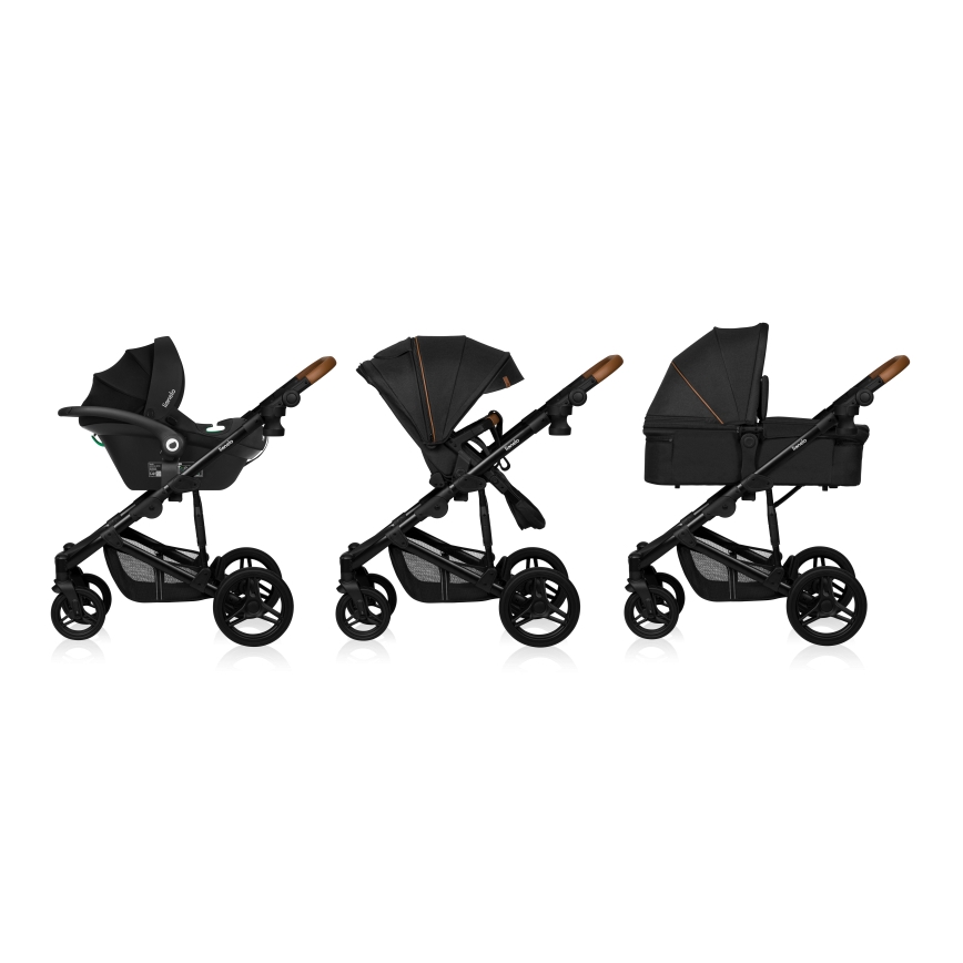 Lionelo - Kombi-Kinderwagen 3-in-1 MARI TOUR Black Onyx