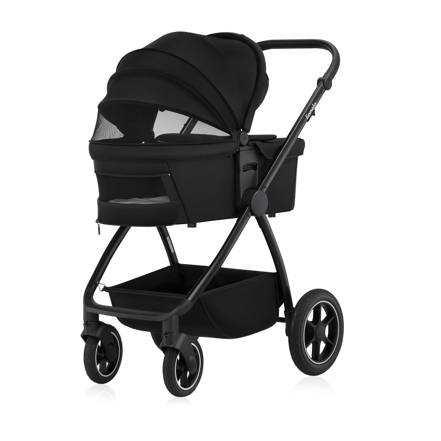 Lionelo - Kombi-Kinderwagen 3-in-1 MERIL Black Onyx