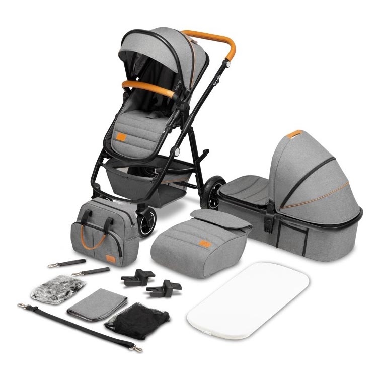 Lionelo - Kombikinderwagen 2-in-1 AMBER Grey Stone