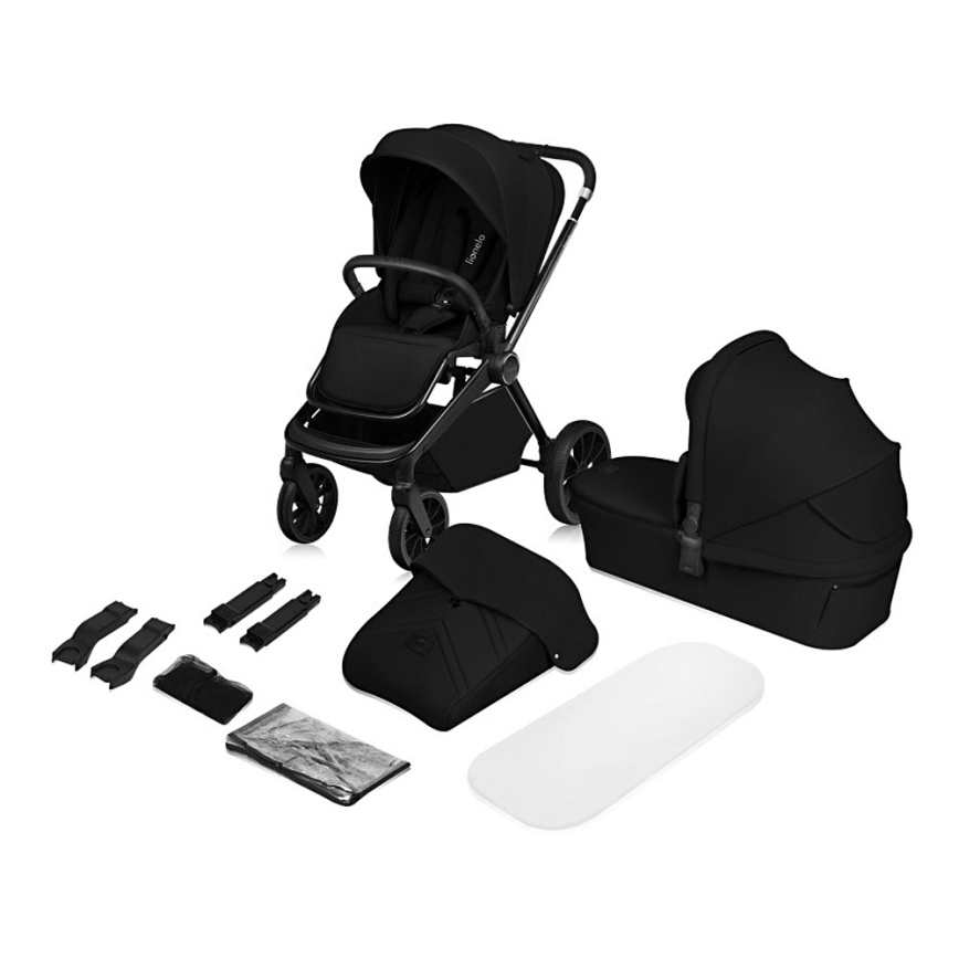 Lionelo - Kombikinderwagen 2-in-1 MIKA PLUS Onyx-Schwarz