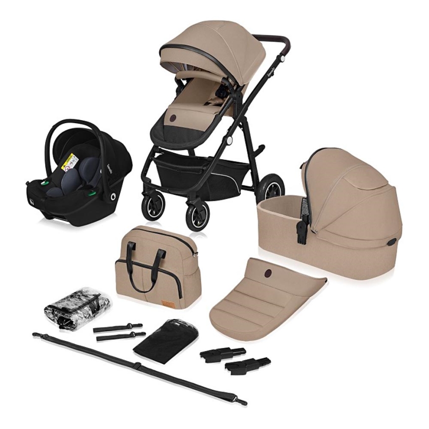 Lionelo - Kombikinderwagen 3-in-1 BIANKA Beige Sand