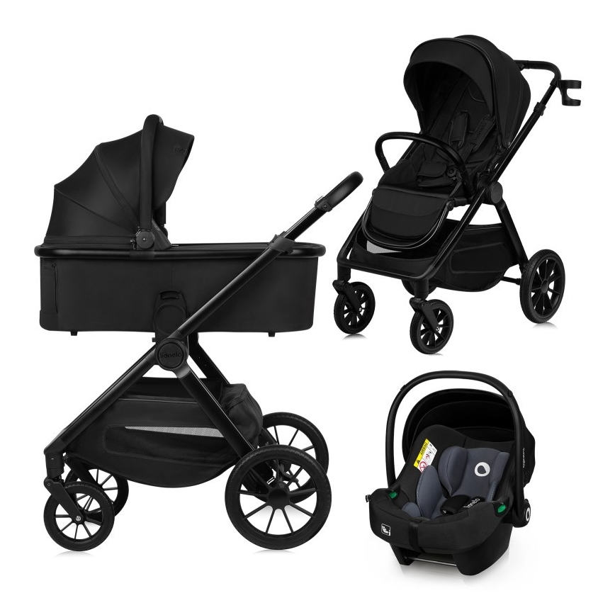 Lionelo - Kombikinderwagen 3-in-1 LAYLA Black Onyx