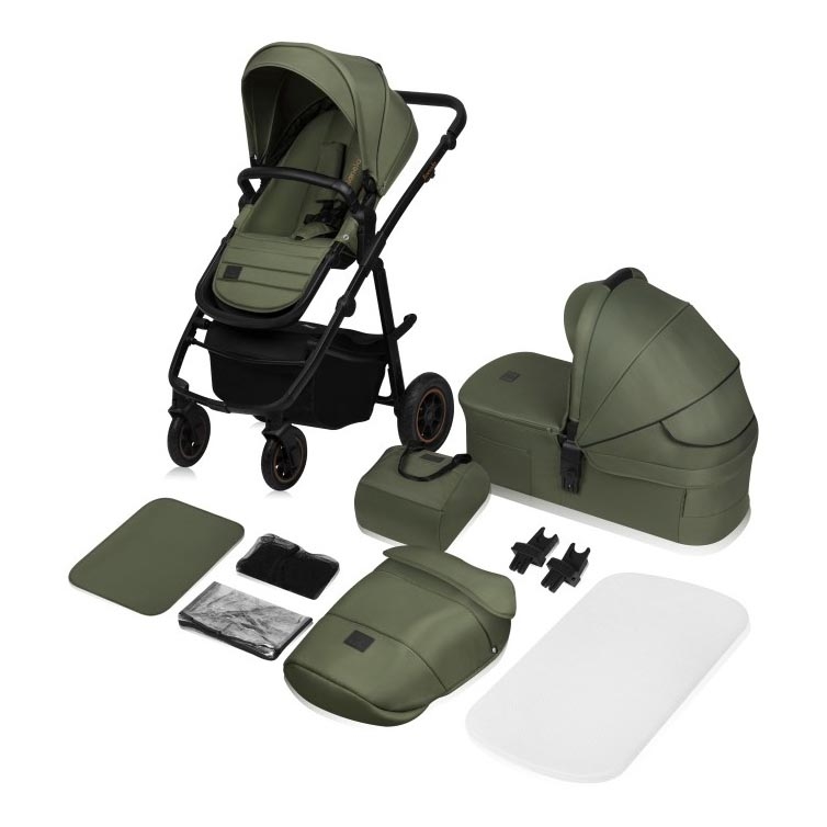 Lionelo - Kombinierter 2-in-1 Kinderwagen AMBER PLUS Green Forest