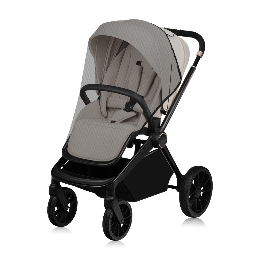 Lionelo - Kombinierter 2-in-1-Kinderwagen MIKA PLUS Beige Sand