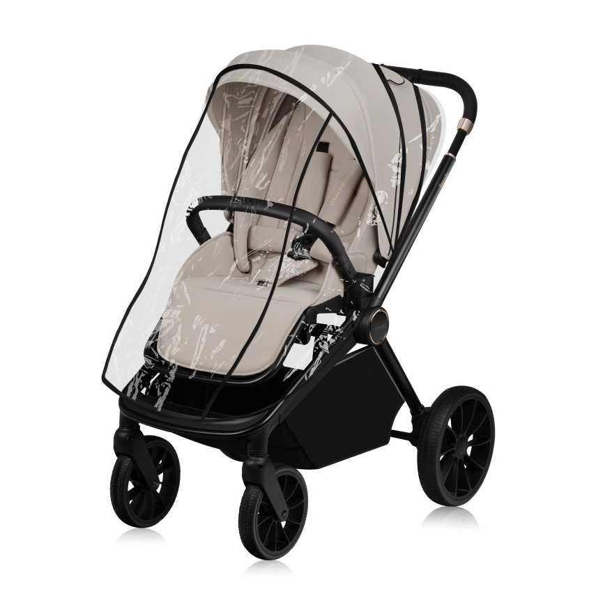 Lionelo - Kombinierter 2-in-1-Kinderwagen MIKA PLUS Beige Sand