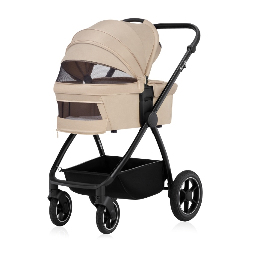 Lionelo - Kombinierter Kinderwagen 3-in-1 MERIL Beige Sand