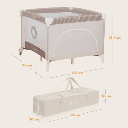 Lionelo - Laufgitter BONNIE Beige Sand