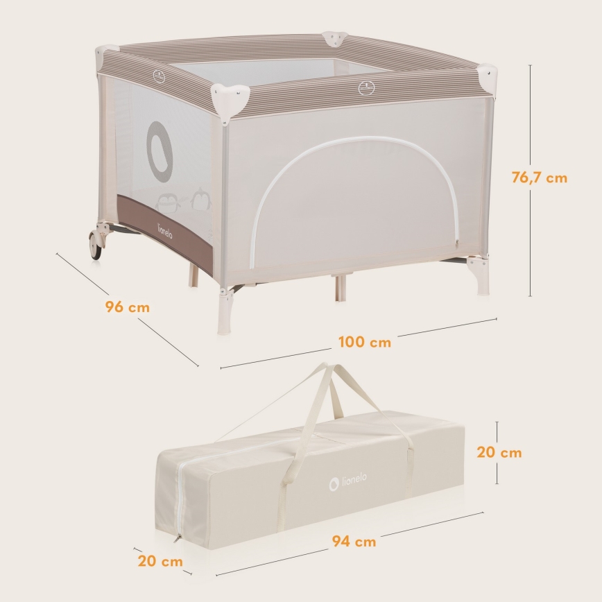 Lionelo - Laufgitter BONNIE Beige Sand