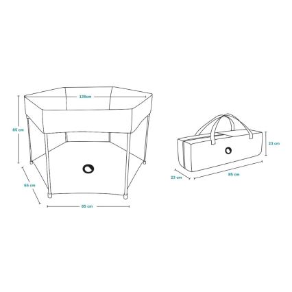 Lionelo - Laufstall ROEL dunkelblau