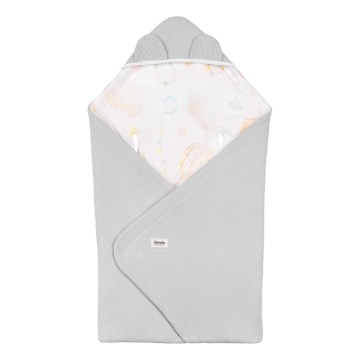 Lionelo - Pucksack für den Autositz TRAVEL SWADDLE 90x90 cm Grau Ballon