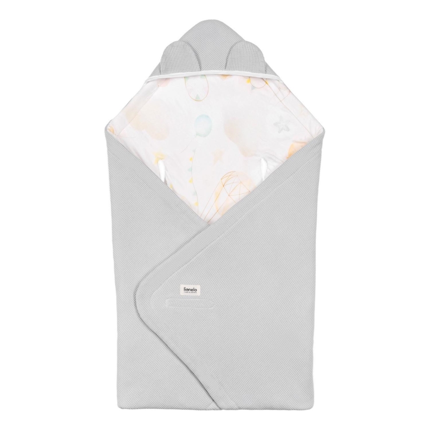 Lionelo - Pucksack für den Autositz TRAVEL SWADDLE 90x90 cm Grau Ballon