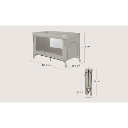 Lionelo - Reisebett 3-in-1 ELLEN Sandbeige