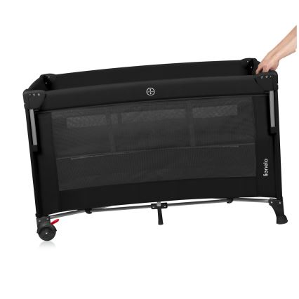 Lionelo - Reisebett 3-in-1 ELLEN Schwarz-Carbon