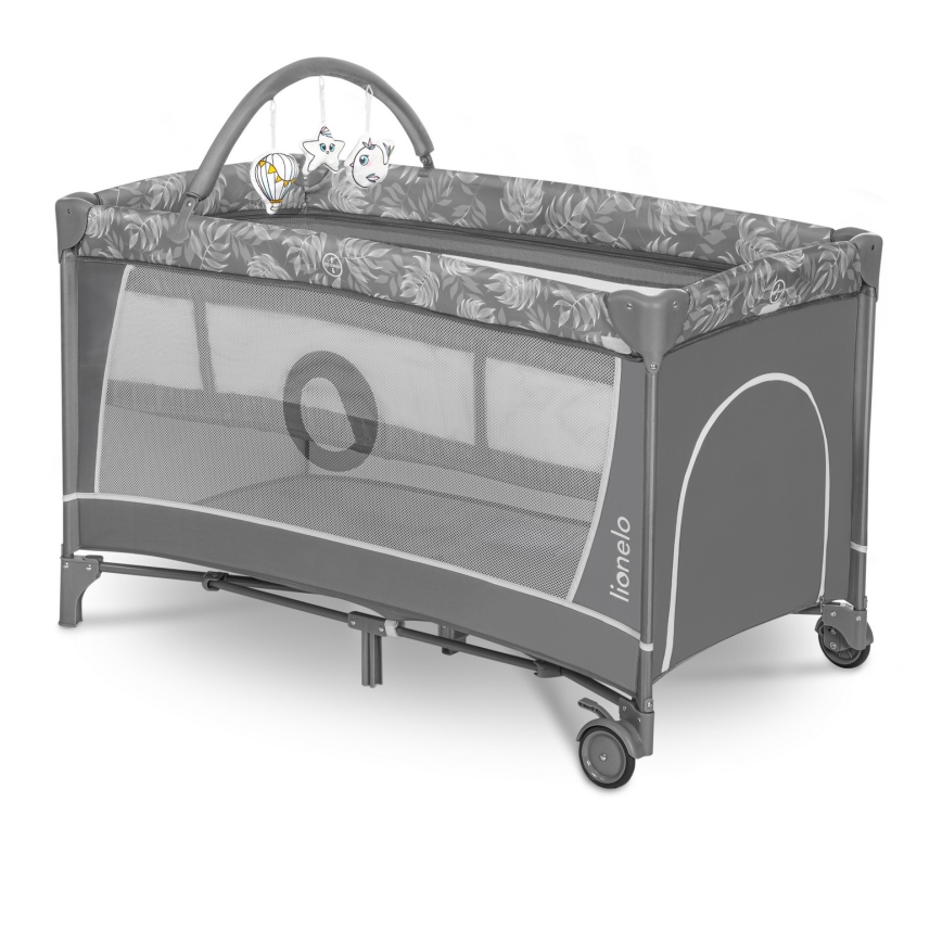 Lionelo - Reisebett FLOWER Grey Stone