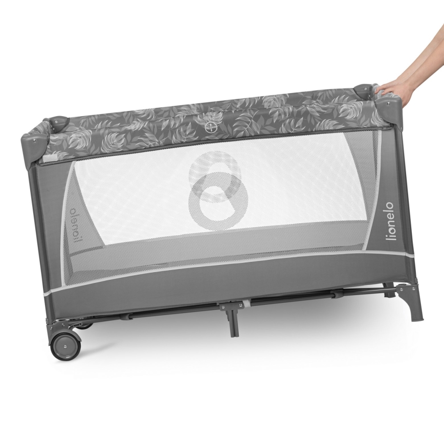 Lionelo - Reisebett FLOWER Grey Stone