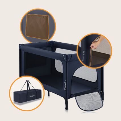 Lionelo - Reisebett JASMIN EASY FOLD Marineblau