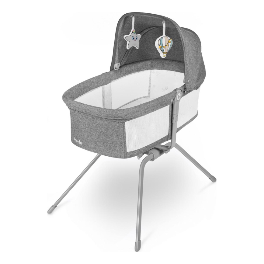 Lionelo - Reisebett MALIN Stone-Grau