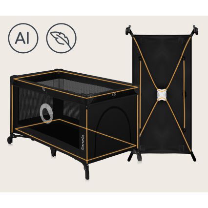 Lionelo - Reisebett STEFI Black Carbon