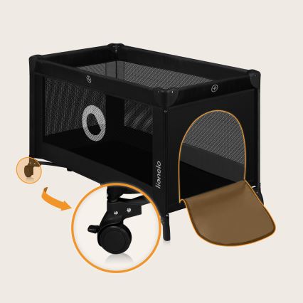 Lionelo - Reisebett STEFI Black Carbon