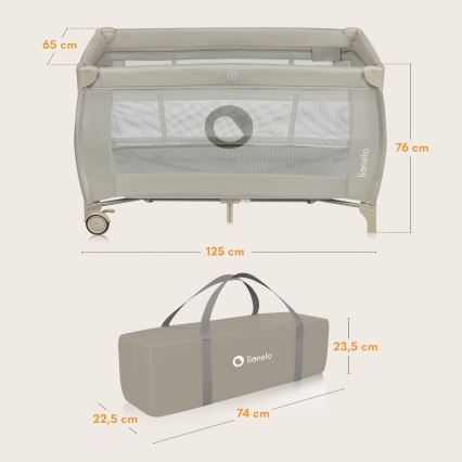 Lionelo - Reisebett STEFI PLUS Beige Cappuccino