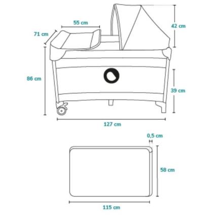 Lionelo - Reisebett SVEN PLUS Beige