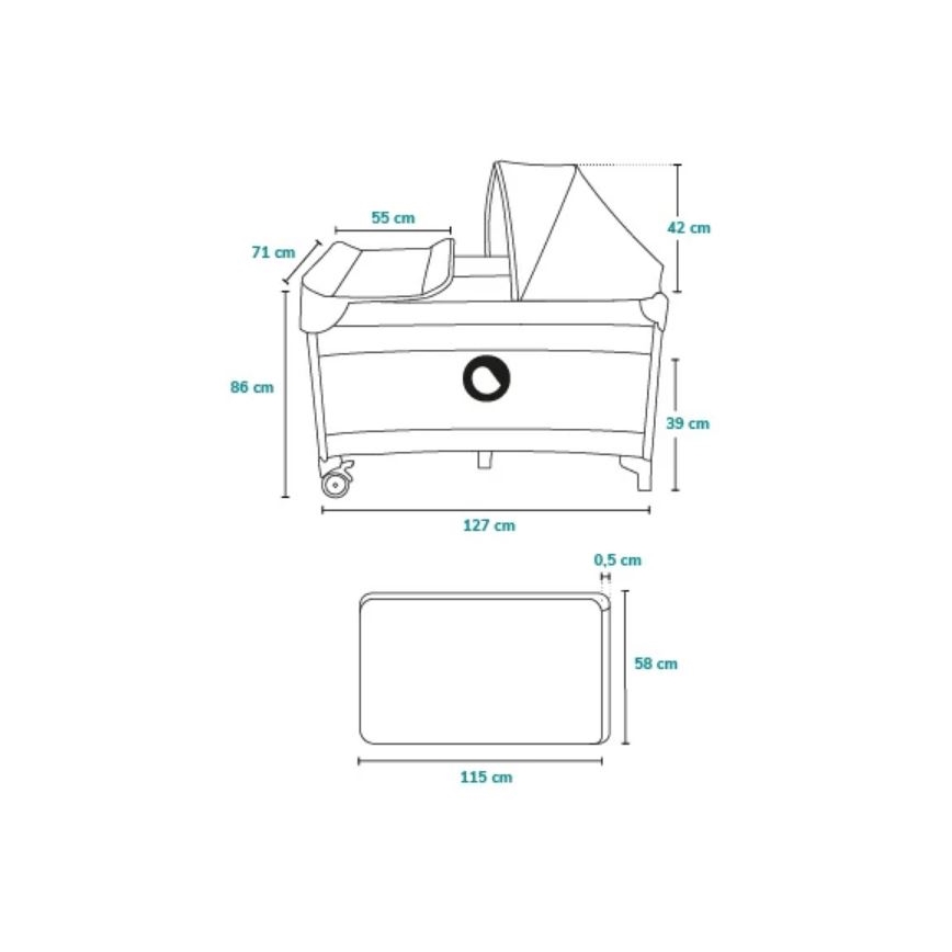 Lionelo - Reisebett SVEN PLUS Beige
