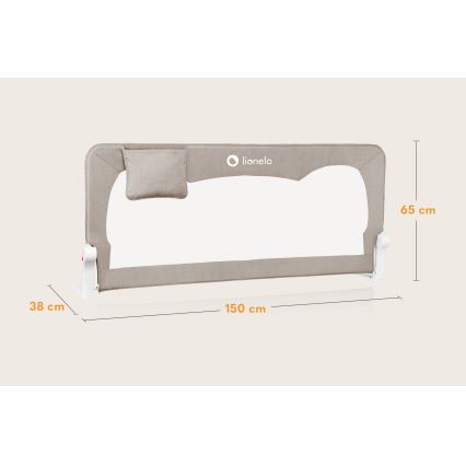 Lionelo - Sicherheitsgitter fürs Bett HANNA Beige Melange