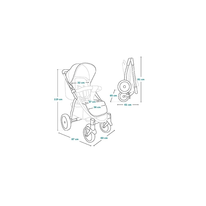Lionelo - Sport-Kinderwagen ANNET TOUR Golden Moments