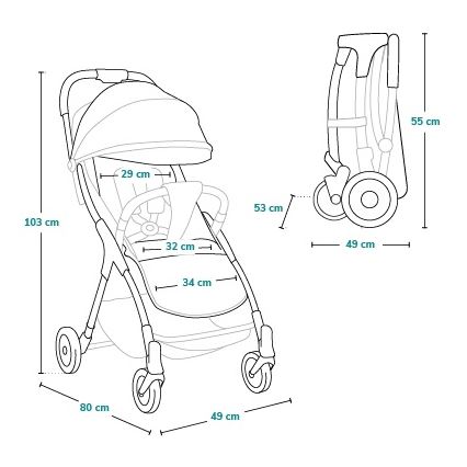 Lionelo - Sport-Kinderwagen JULIE ONE Golden Moments