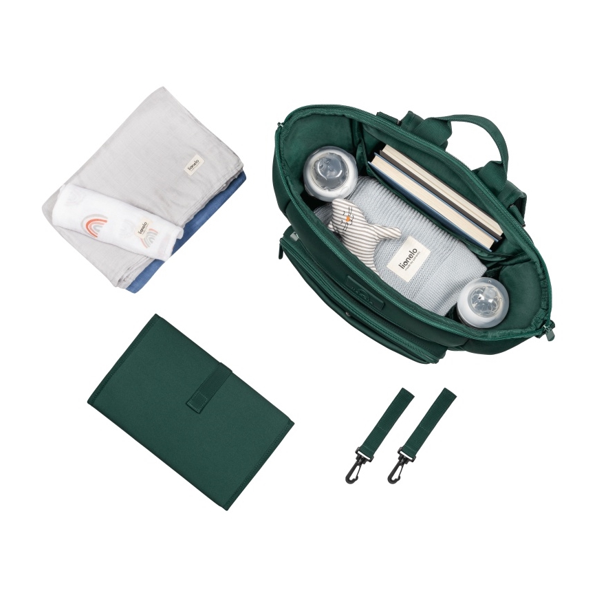 Lionelo - Wickeltasche für den Kinderwagen CUBE Green Forest