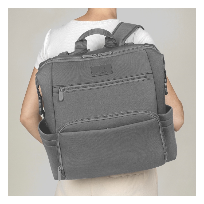 Lionelo - Wickeltasche für den Kinderwagen CUBE Grey Stone