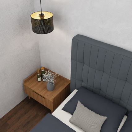 Deckenleuchte an Kabel LOFT SHADE 1xE27/60W/230V Ø 25 cm schwarz/gold
