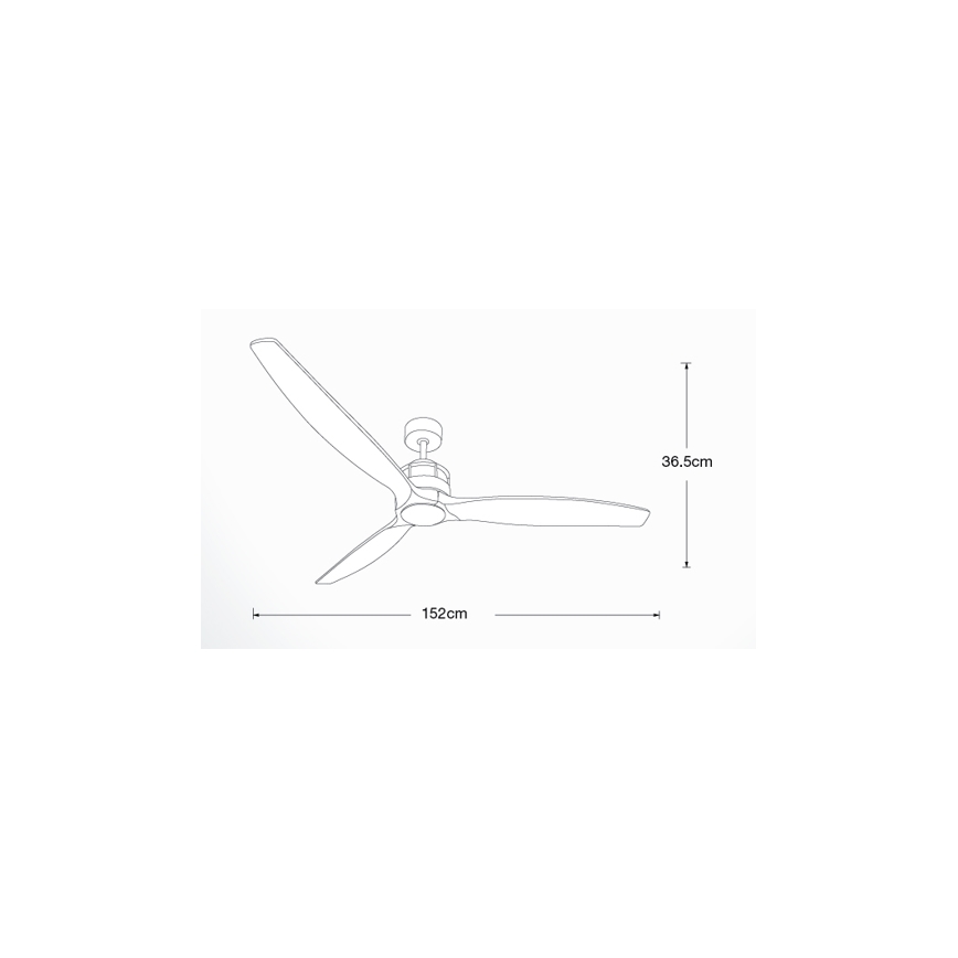 Lucci air 210508 - Deckenventilator AIRFUSION AKMANI Paulownia/schwarz + Fernbedienung