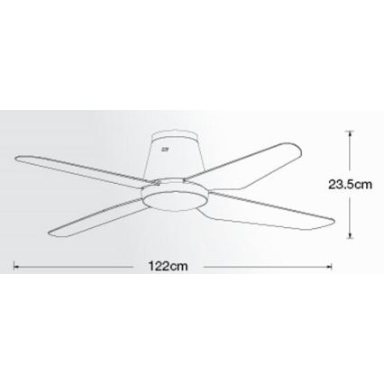 Lucci air 212999 - Deckenventilator AIRFUSION ARIA weiß + Fernbedienung