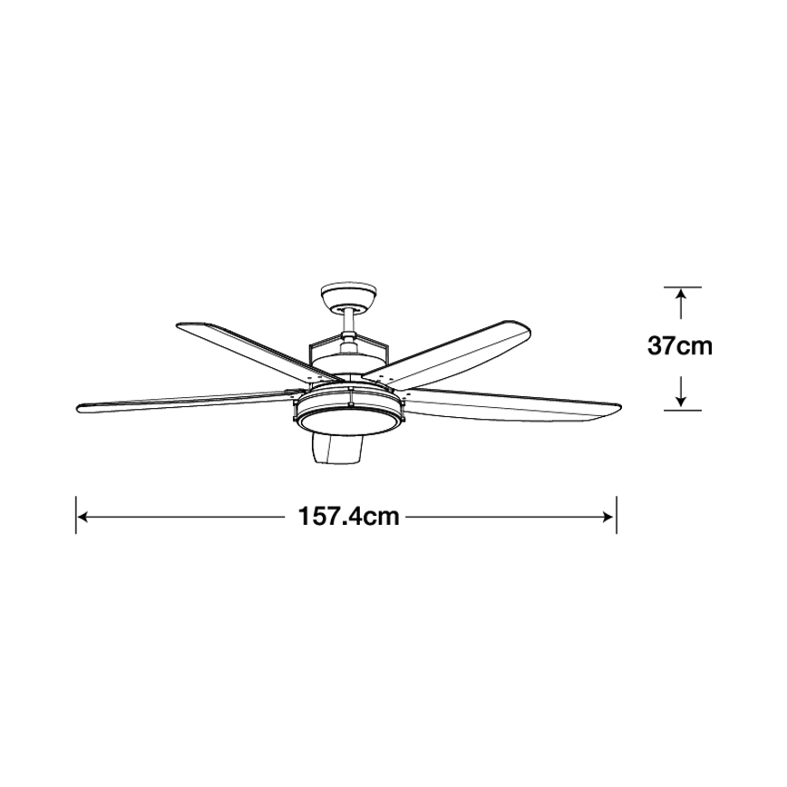 Lucci air 213175 - Dimmbarer LED-Deckenventilator LOUISVILLE 1xGX53/18W/230V braun + Fernbedienung