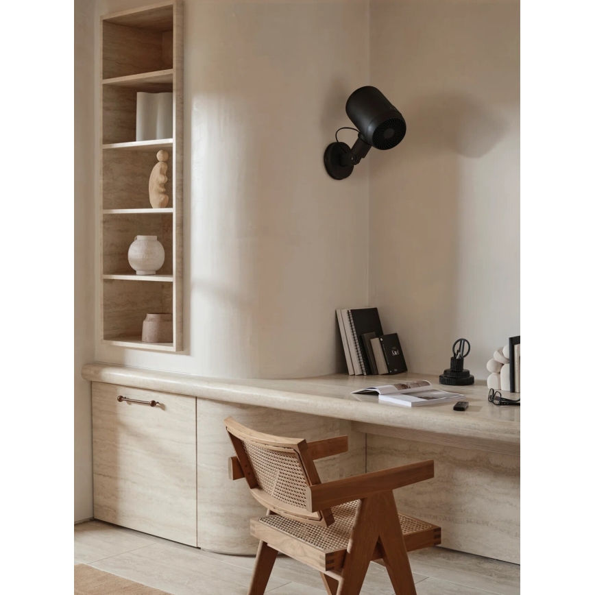 Lucci Air 21612649 - Wandventilator JET 32W/230V schwarz + Fernbedienung