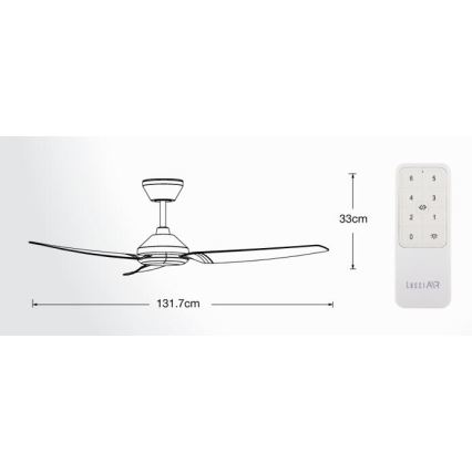 Lucci air 21616349 - Deckenventilator POLIS IP55 schwarz + Fernbedienung