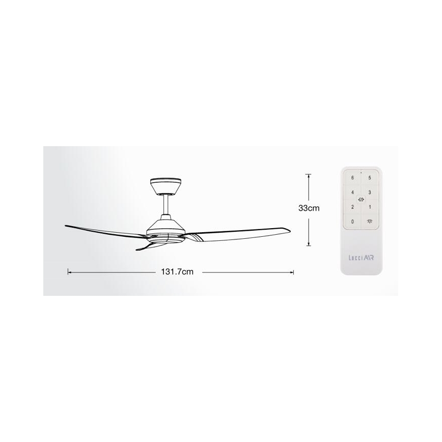 Lucci air 21616349 - Deckenventilator POLIS IP55 schwarz + Fernbedienung