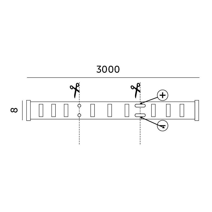 LED dimmbares Band LED/25W/230V 3m 4000K