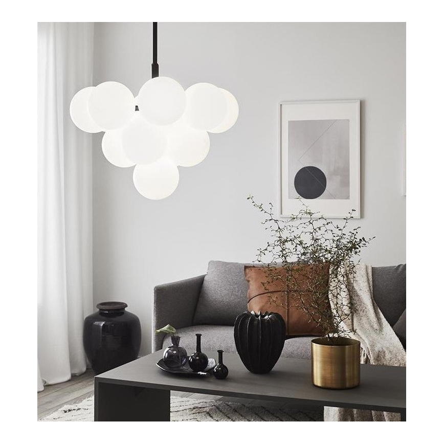 Markslöjd 107911 - Pendelleuchte MERLOT mit Stange 13xG9/20W/230V Ø 56 cm weiß/schwarz