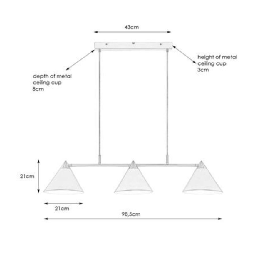 Markslöjd 108075 - Kronleuchter an Schnur KLINT 3xE14/40W/230V weiß