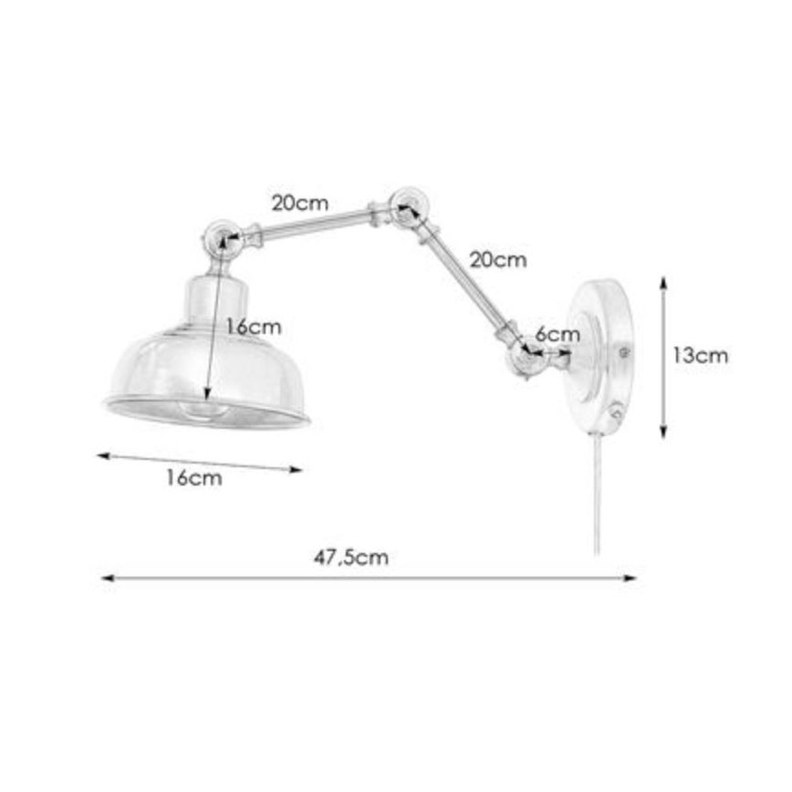 Markslöjd 108115 - Wandleuchte GRIMSTAD 1xE27/60W/230V