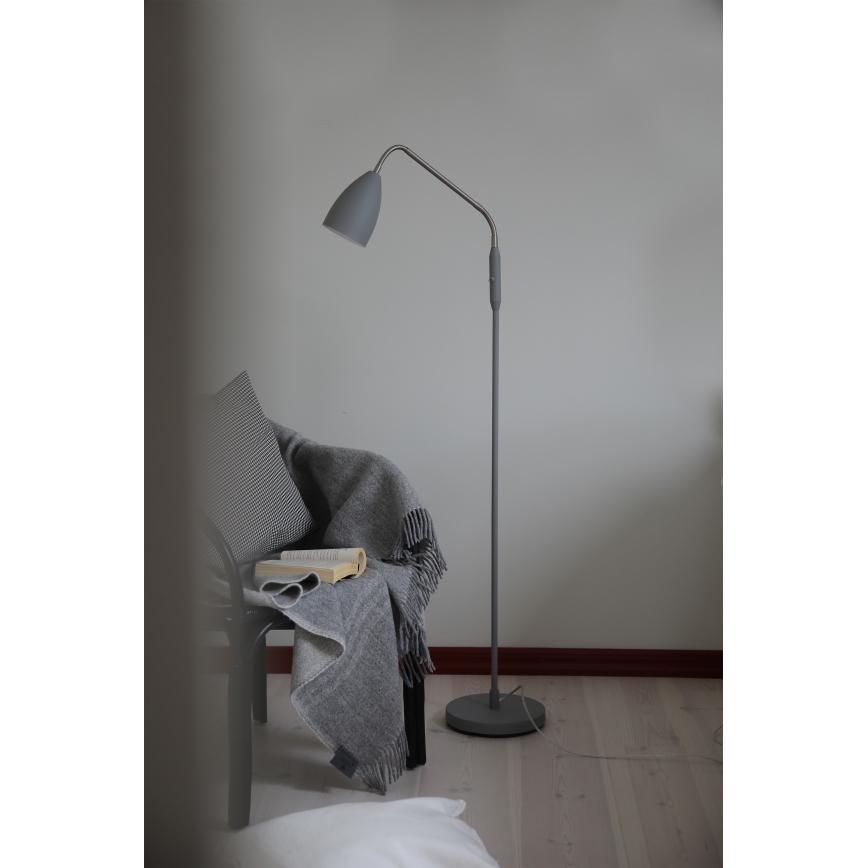 Markslöjd 108888 - Dimmbare LED-Stehlampe PATRO LED/4,9W/230V CRI 90 grau