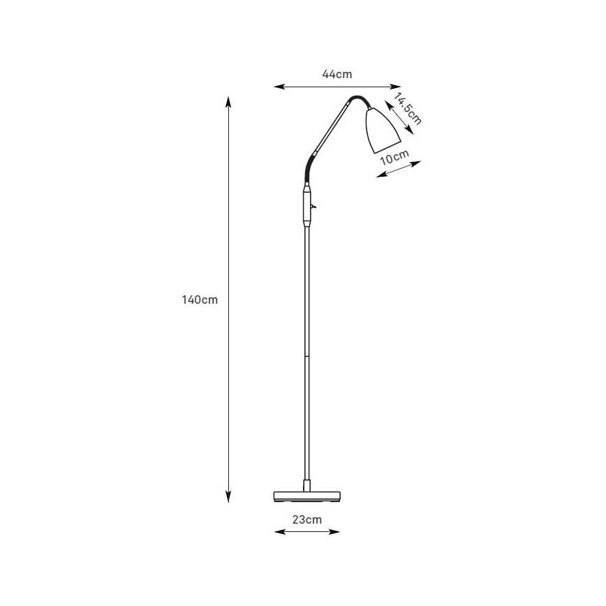 Markslöjd 108888 - Dimmbare LED-Stehlampe PATRO LED/4,9W/230V CRI 90 grau