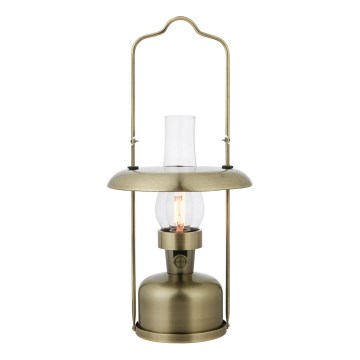 Markslöjd 108894 - Dimmbare, wiederaufladbare LED-Außen-Tischleuchte FANOS LED/2,5W/3,7V 4000 mAh IP44 Messing